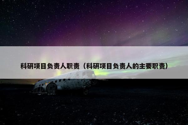 科研项目负责人职责（科研项目负责人的主要职责）