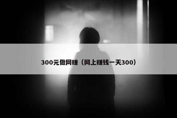 300元做网赚（网上赚钱一天300）