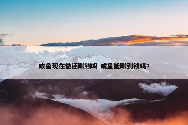 咸鱼现在做还赚钱吗 咸鱼能赚到钱吗?