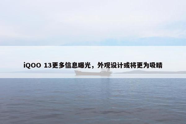 iQOO 13更多信息曝光，外观设计或将更为吸睛