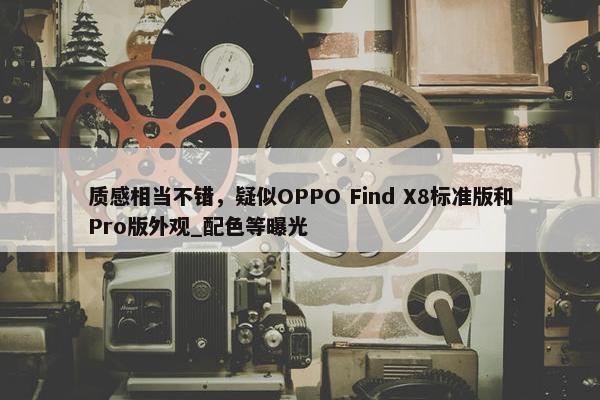 质感相当不错，疑似OPPO Find X8标准版和Pro版外观_配色等曝光