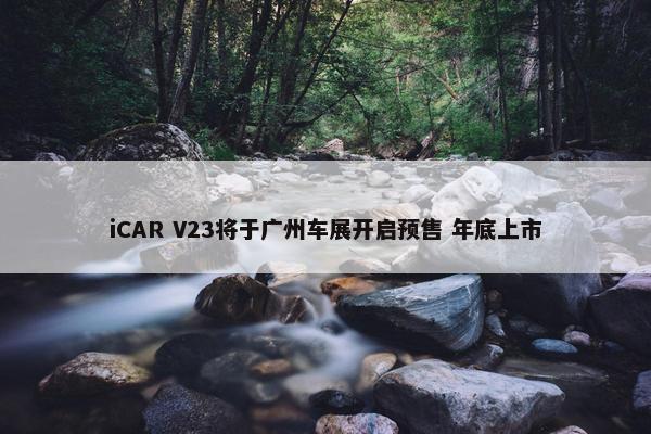 iCAR V23将于广州车展开启预售 年底上市