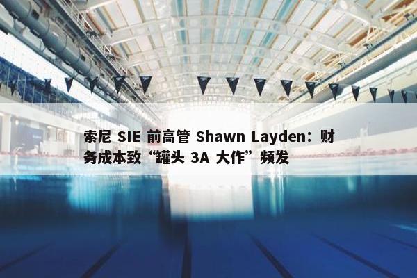 索尼 SIE 前高管 Shawn Layden：财务成本致“罐头 3A 大作”频发